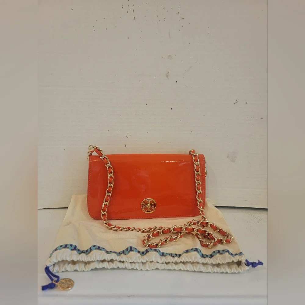NEW - TORY BURCH DARK ORANGE CROSSBODY HANDBAG